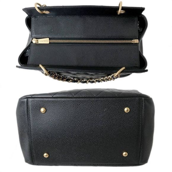 Chanel Caviar Skin Matelasse Chain Shoulder Tote Bag - Picture 5 of 9